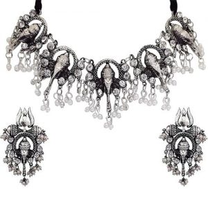 Oxidised Silver Gypsy Trishul Jewelry Set_cover1