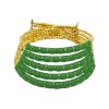 Beads Golden Choker Necklace_Green