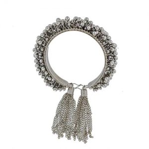 Oxidized Silver Ghungroo Cuff Bracelet_cover